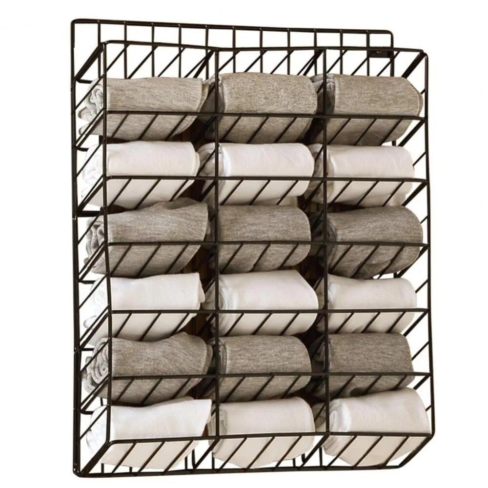 Органайзер настенный для нижнего белья 30x5x35см Черный - фото 4