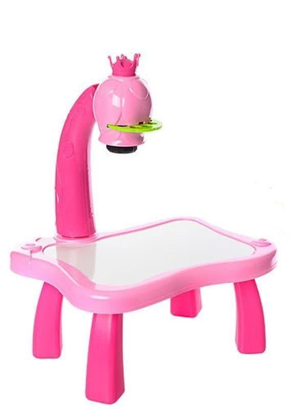 Детский светодиодный художественный стол Projector Painting 6776 Розовый