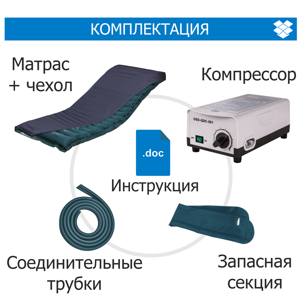 Секційний матрац OSD-QDC-501 з компресором та системою A/B - фото 3