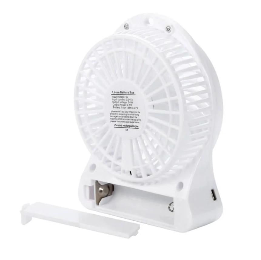 Вентилятор настільний Mini Fan USB на акумуляторі 14х10х4 см Білий (MX-3288-11318B) - фото 6 Вентилятор настільний Mini Fan USB на акумуляторі 14х10х4 см Білий (MX-3288-11318B) - фото 6