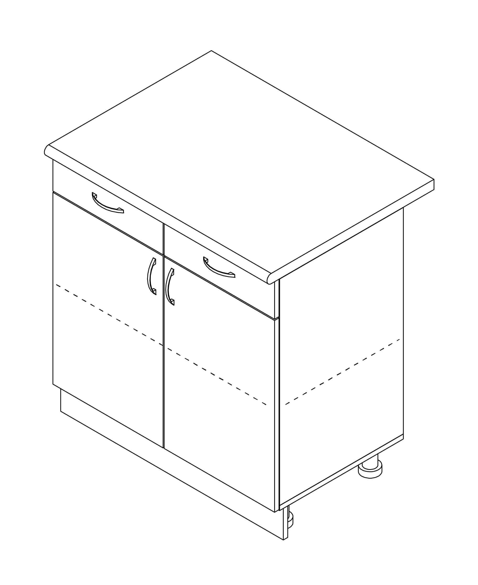 Кухонный набор МАКСИ-МЕбель Эльза ширина 600 Дуб трюфель (13020) - фото 5