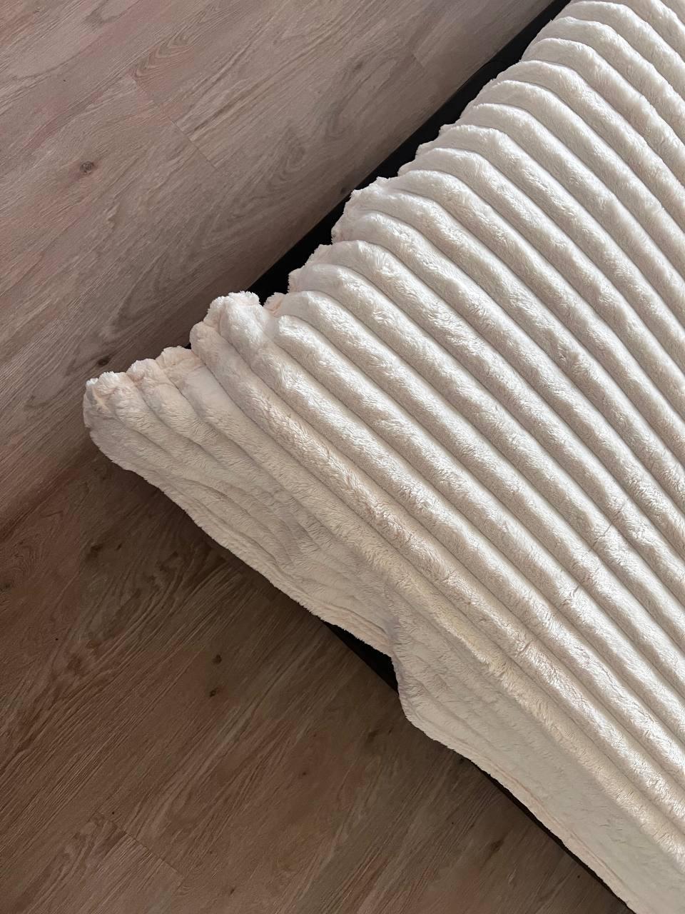 Плед смужка 200х230 см Молочний (Д-Am-sharp-007-03) - фото 6