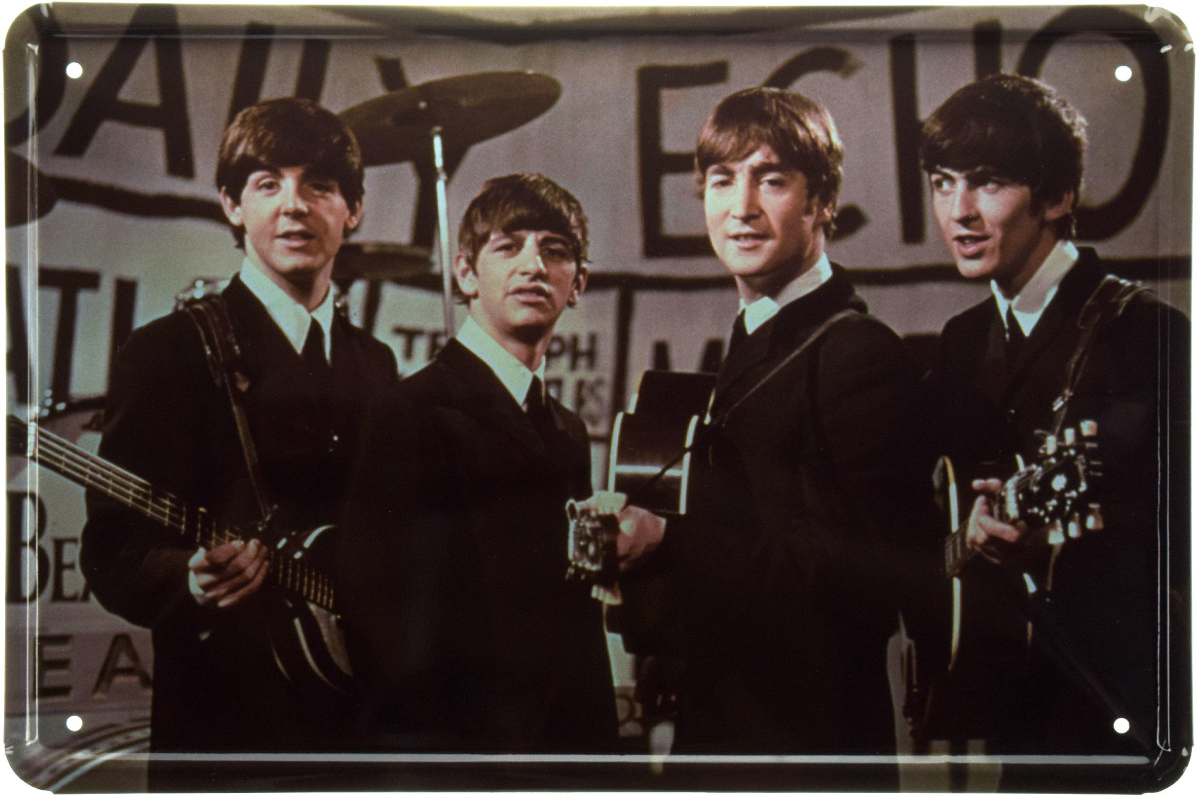 Табличка металлическая The Beatles 1963 20x30 см