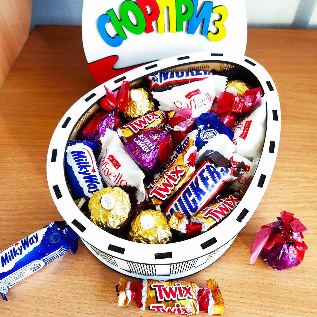 Подарочный бокс киндер с конфетами для девушки/ребенка на день рождения/на праздник (ar94) - фото 6