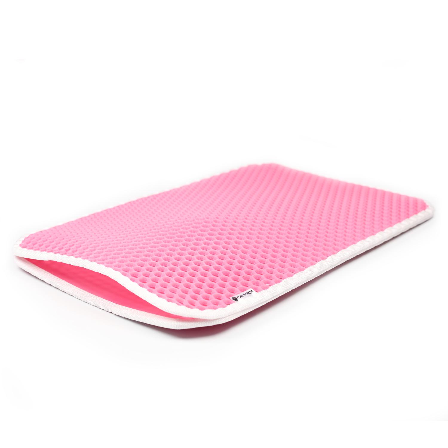 Коврик двухслойный Cat in Box для кошачьего лотка EVA на липучках 60x40 см Розовый - фото 1 Коврик двухслойный Cat in Box для кошачьего лотка EVA на липучках 60x40 см Розовый - фото 1