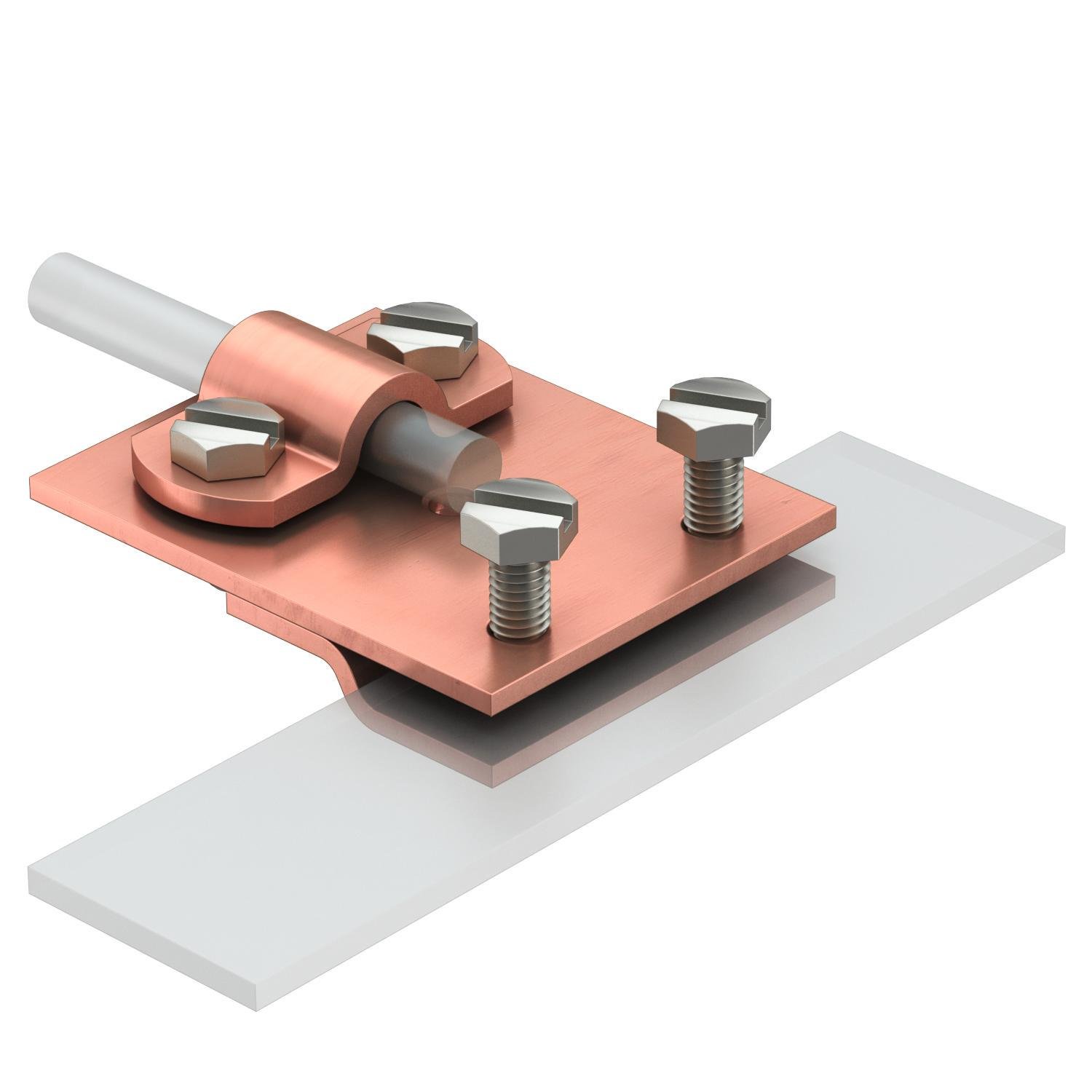 Затискач фальцевий OBO bettermann прута ø 8-10 мм діапазон затиску 5 мм мідь (5317452)