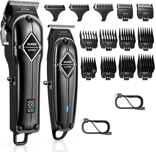 Набор для стрижки GLAKER HairMaster 2в1 машинка 11S/триммер 13F 14 насадок/2000 mAh (3024010237)