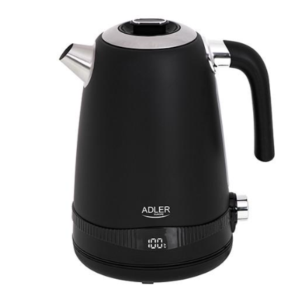 Электрочайник Adler стальной с ЖК-дисплеем и контролем температуры 1,7 л Черный (AD 1295b) - фото 7 Электрочайник Adler стальной с ЖК-дисплеем и контролем температуры 1,7 л Черный (AD 1295b) - фото 7