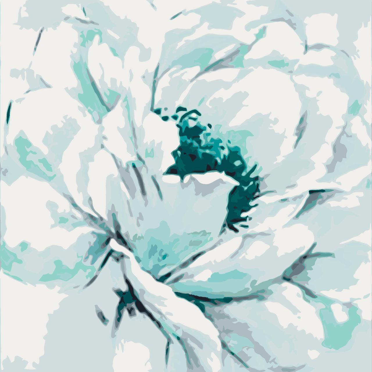 Картина по номерам Идейка Мятный пион 2 40x40 см (skl-КНО3004)