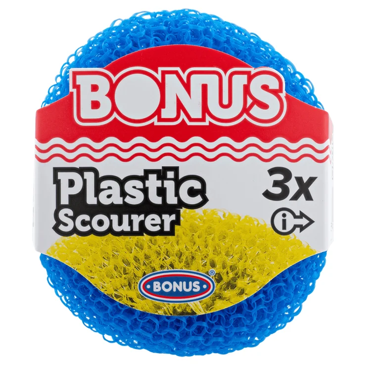 Скребок для кухни пластиковый Bonus Plastic Scourer 3 шт.
