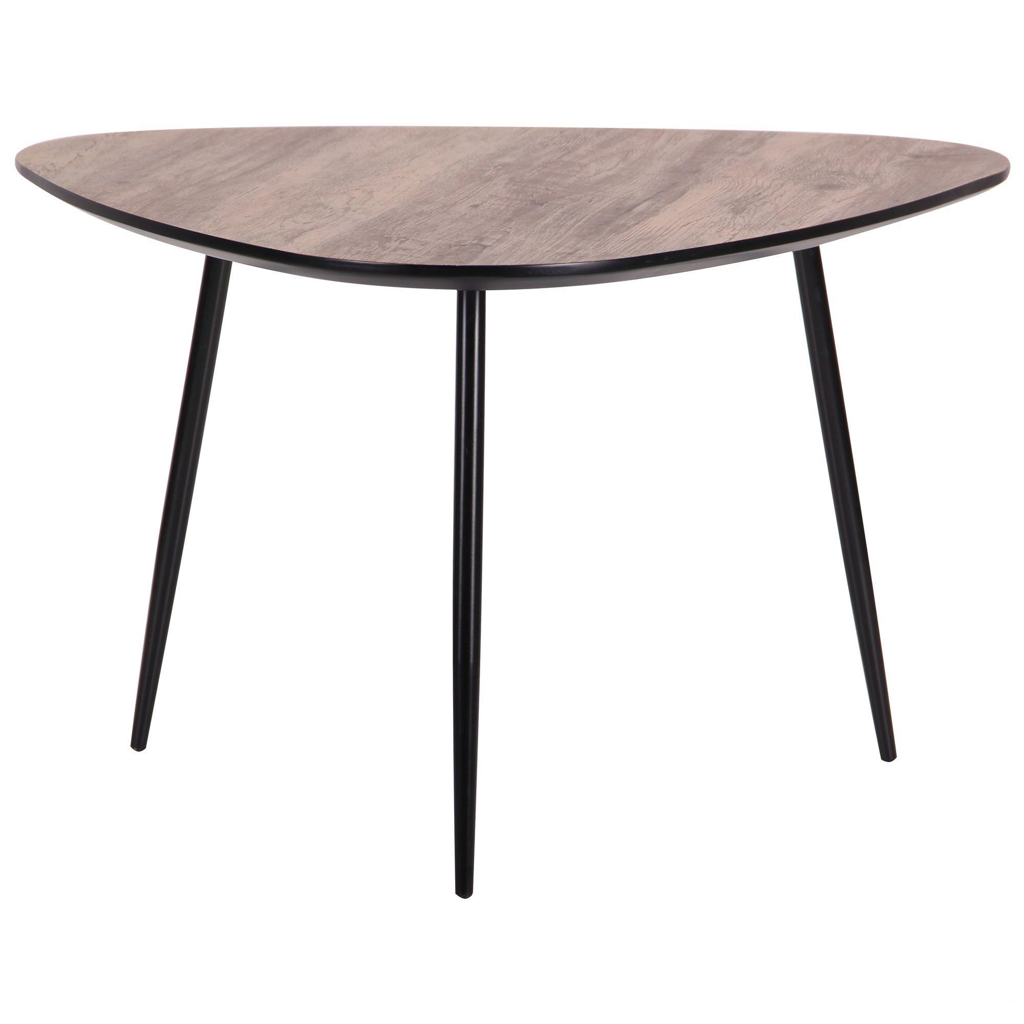 Журнальний стіл AMF Kentucky-2 420х670х670 мм сталь/МДФ Чорний/Дуб шервуд