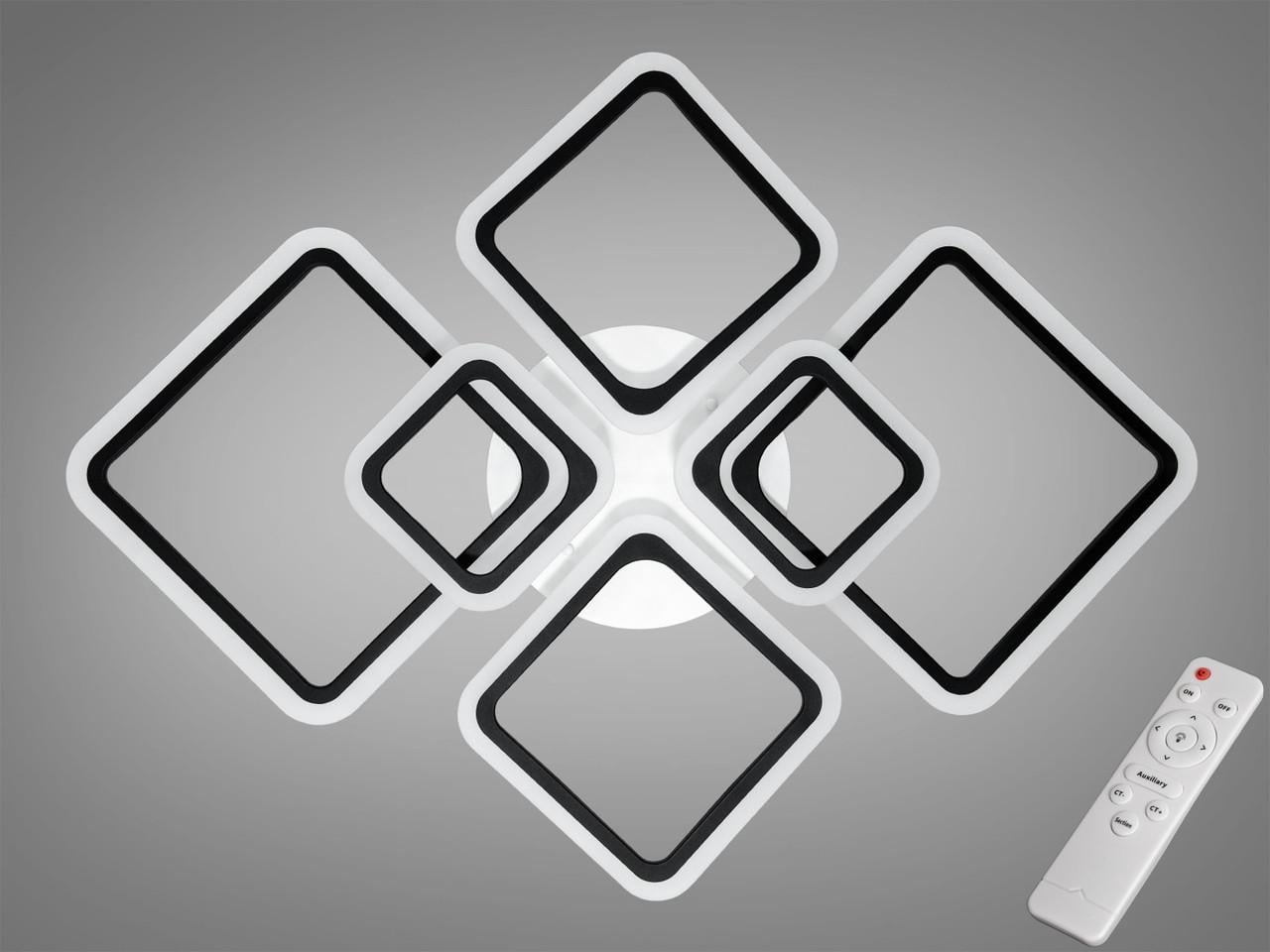 Люстра EcoLed з димером і RGB підсвічуванням A8160/6BK 130W (2553156544)