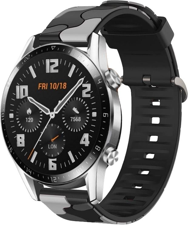 Ремінець Tactic Camouflage Huawei Watch GT 2 46 мм Black/Grey (32937-53)