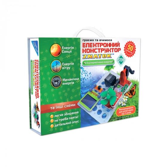 Конструктор электрический Znatok Альтернативная энергия 50 проектов (REW-K70690)