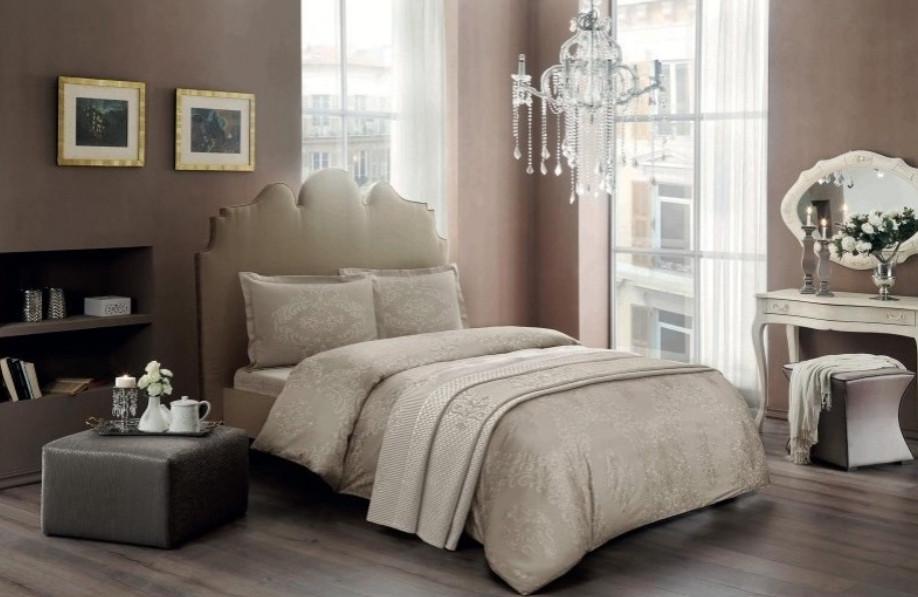 Постельное белье Tac angel-gold сатин Бежевый