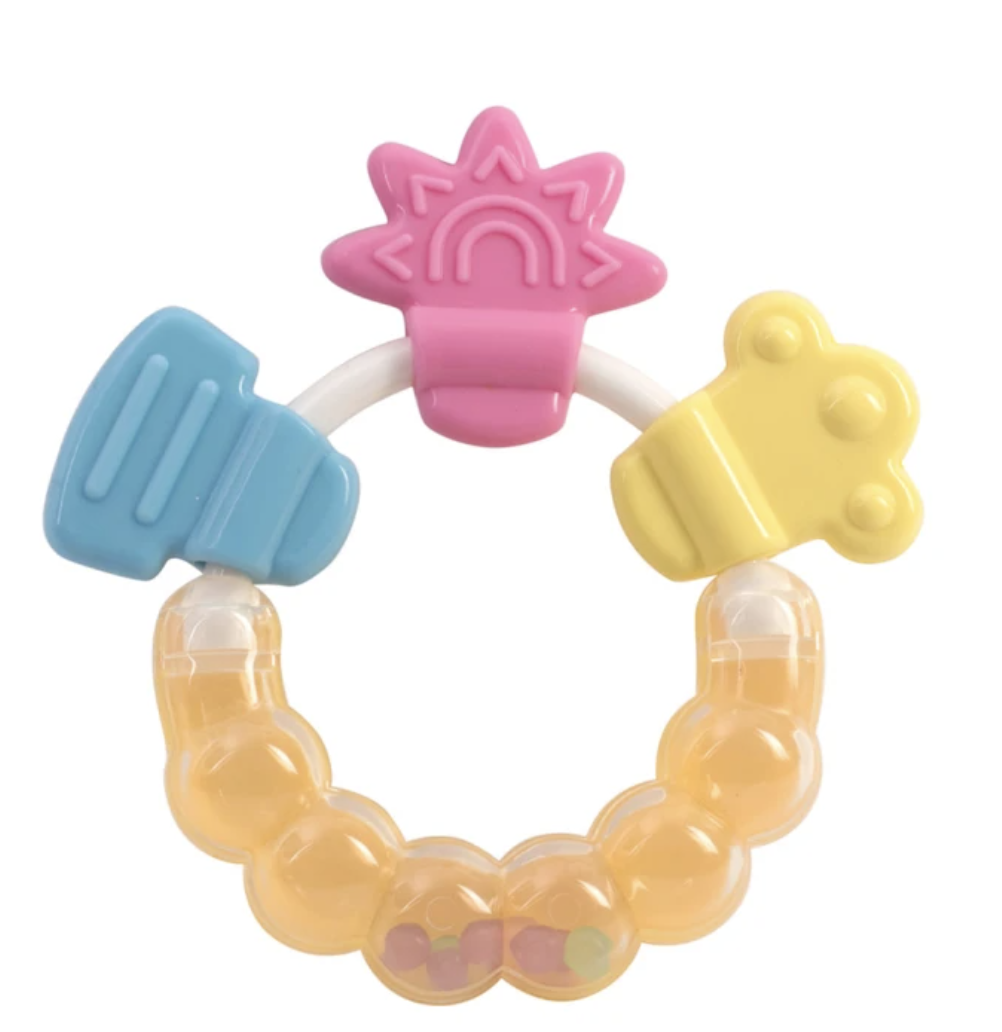 Погремушка-прорезыватель Baby team Цветочек 4+ (8410)