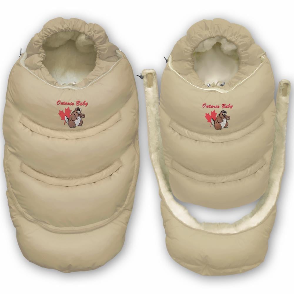 Конверт-трансформер пуховий 2в1 Alaska СС SMART с мехом Бежевый (ART-0000562) - фото 7