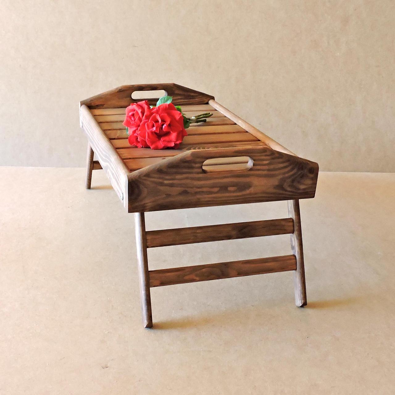 Столик-піднос для сніданку з дерева Аляска Капучино (СТП-001709) - фото 4