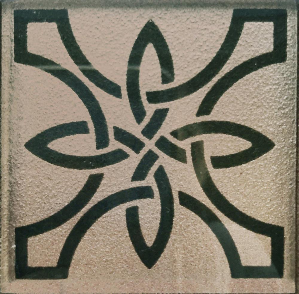 Тако скляне Kotto Ceramica GTР 7303 TEMPLAR 73x73x8 см Brown/Silver