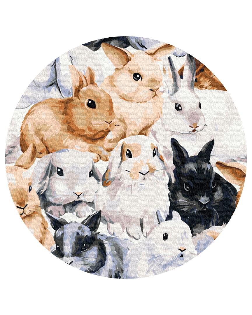 Картина по номерам Brushme Команда зайчиков 40 см (RC00015L)