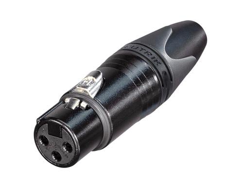 Разъем кабельный Neutrik XLR3 3 контакта 16 A Черный (NC3FXX-B)