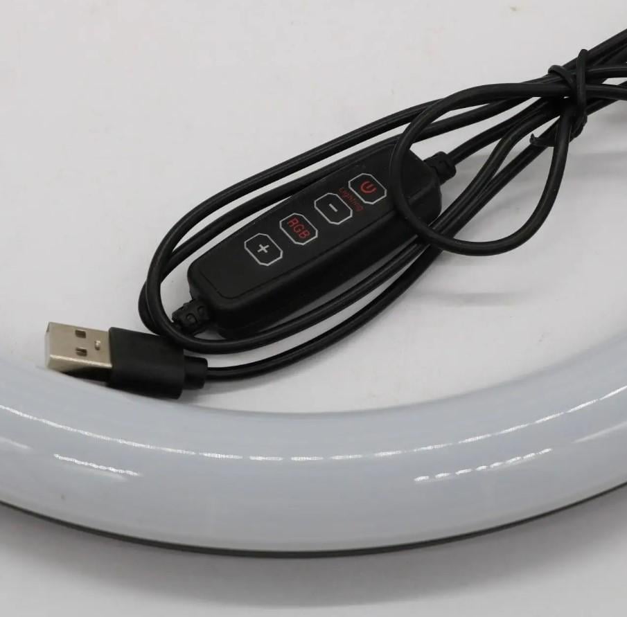 Кольцевая лампа для фото и видео съемки Ring Light LED с держателем RGB 15 режимов 30 см (532-1) - фото 7 Кольцевая лампа для фото и видео съемки Ring Light LED с держателем RGB 15 режимов 30 см (532-1) - фото 7