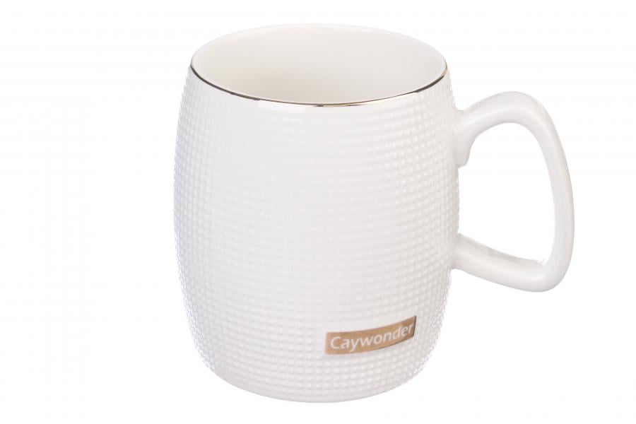 Чашка керамічна для чаю 320 мл Білий (100005) - фото 1 Чашка керамічна для чаю 320 мл Білий (100005) - фото 1