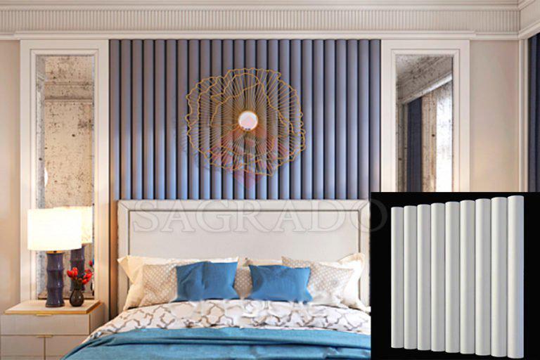 3D-панель гіпсова Рейки круглі 500x500x24 мм Білий (30226209) - фото 3 3D-панель гіпсова Рейки круглі 500x500x24 мм Білий (30226209) - фото 3