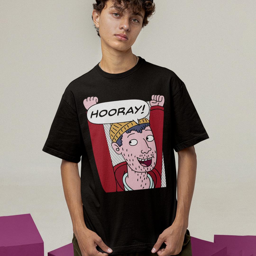 Футболка мужская BoJack Horseman Hooray L Черный (00000006758)