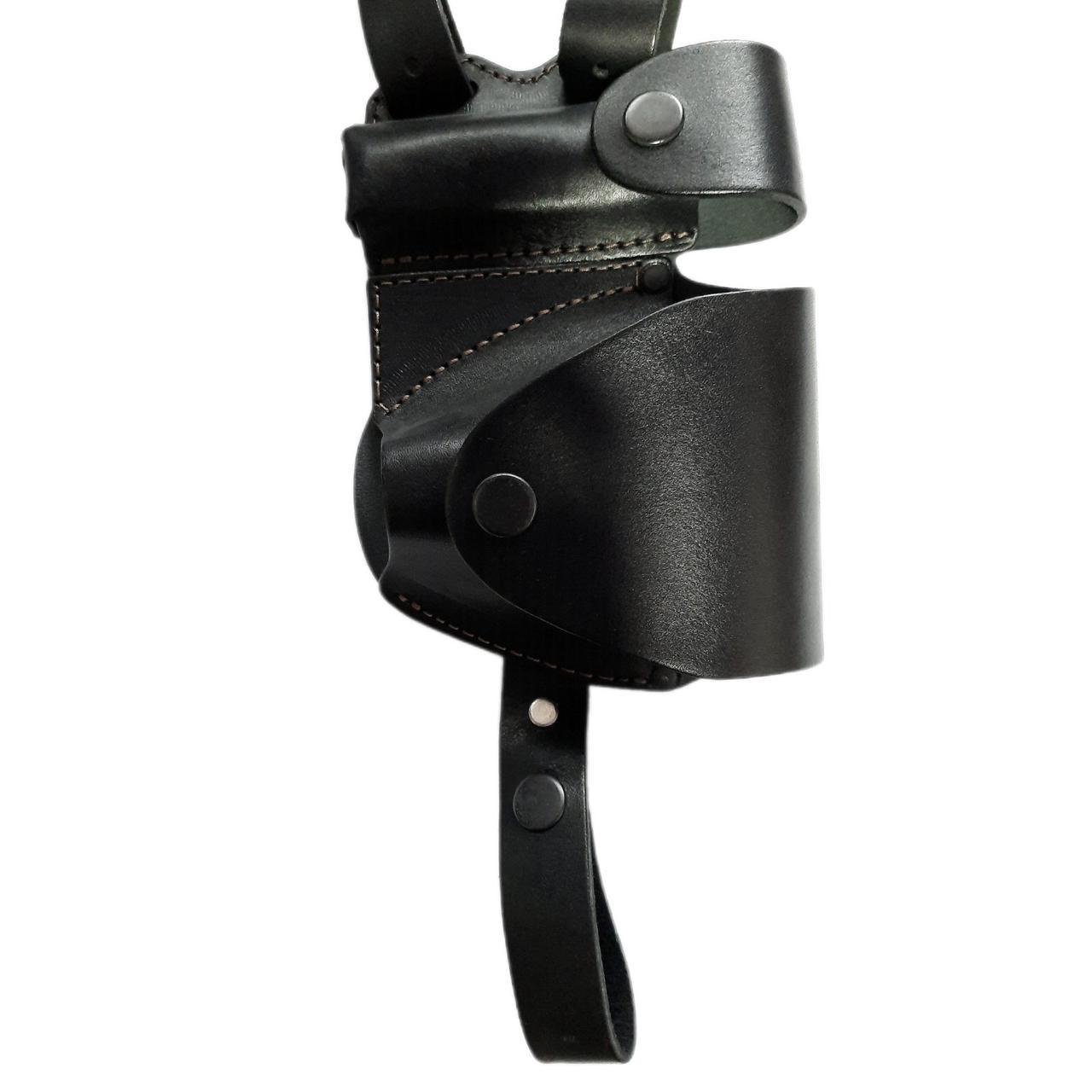 Кобура двусторонняя ПМ формованная с чехлами под магазин и наручники Черный (1839053781) - фото 3 Кобура двусторонняя ПМ формованная с чехлами под магазин и наручники Черный (1839053781) - фото 3