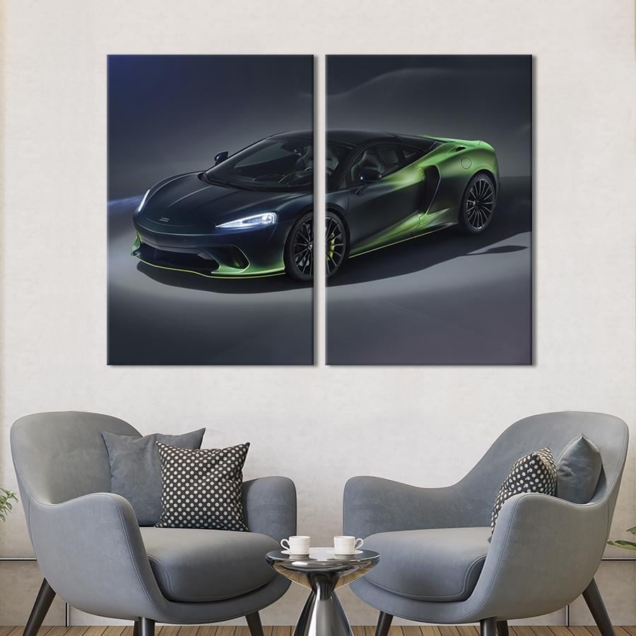 Картина на холсте Роскошный автомобиль McLaren GT Verdant Theme 165x122 см (1358-2)