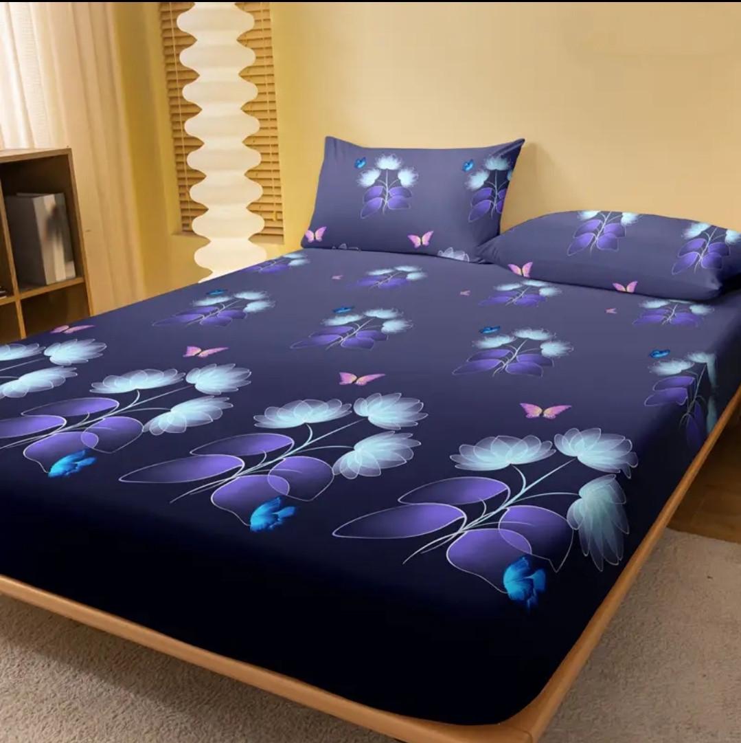 Простирадло на резинці Квіточки 180х200 см (2467203957)