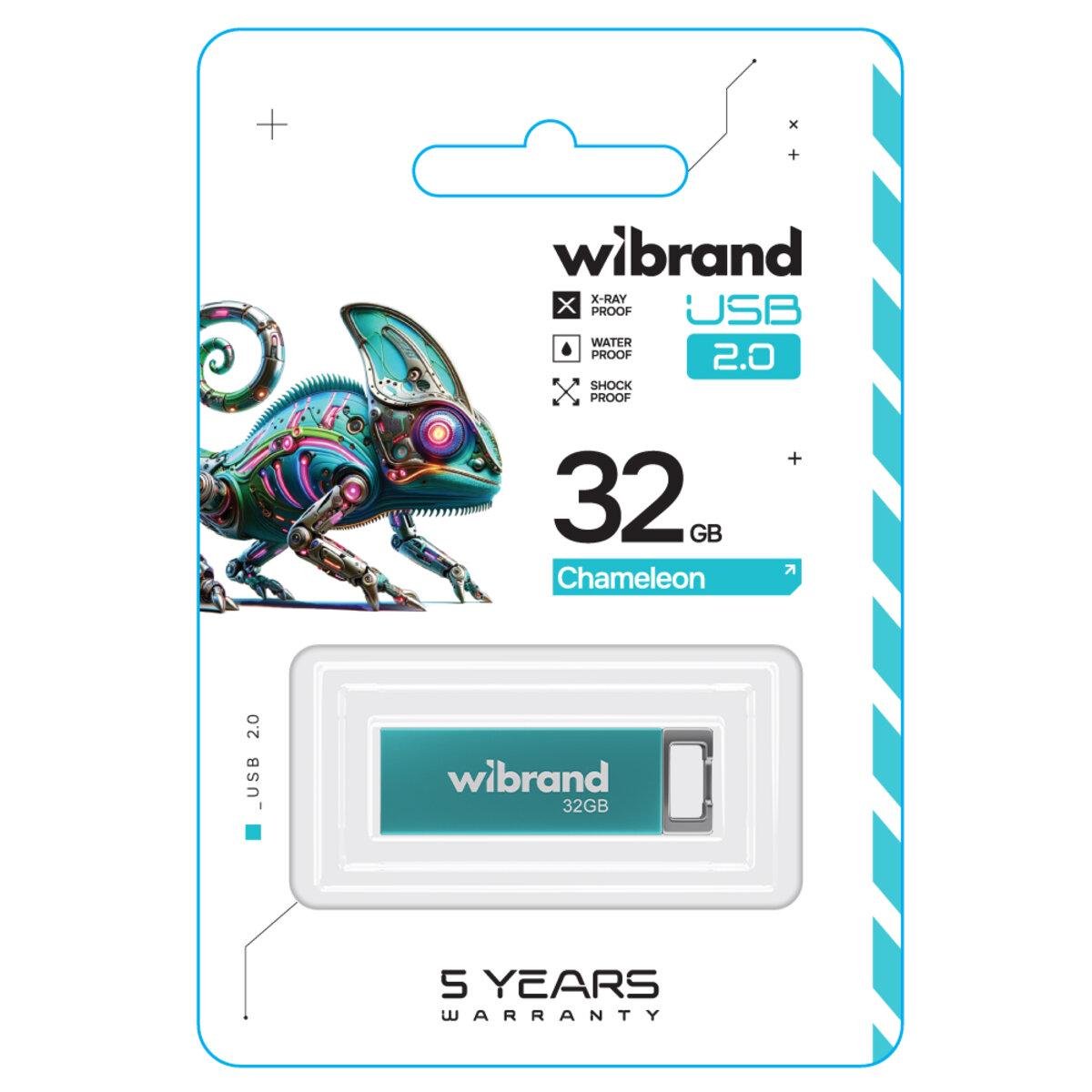 Флеш-память USB Wibrand Chameleon WI2.0/CH32U6LU 32 Гб Light Blue - фото 2