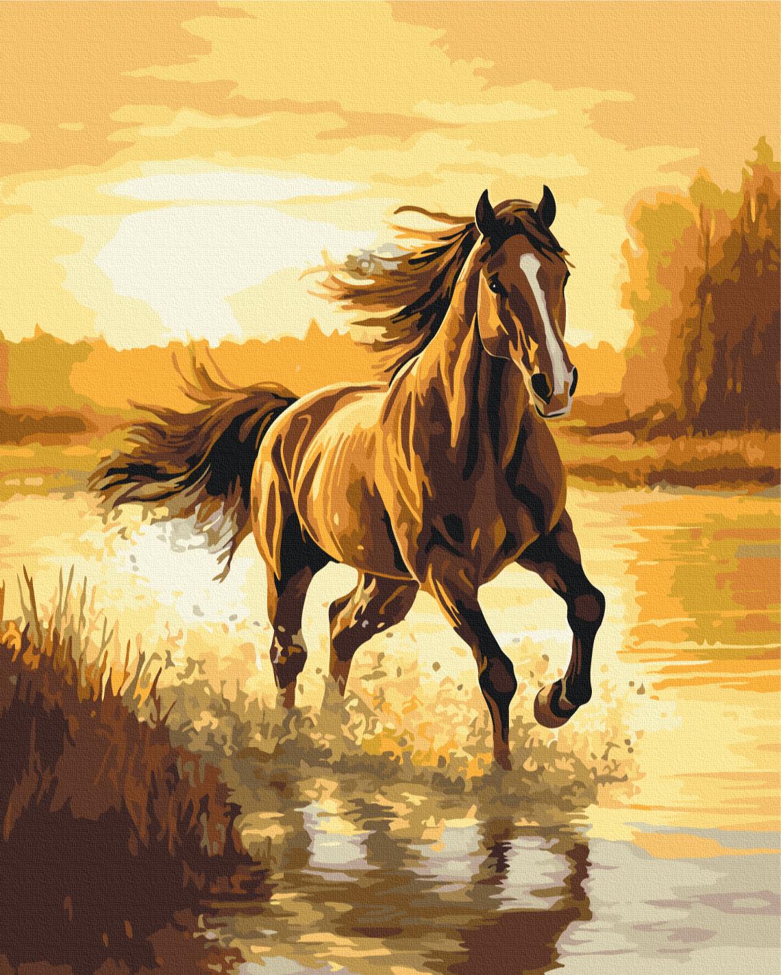 Картина по номерам Brushme Ветер в гриве 40x50 см (BS54419)