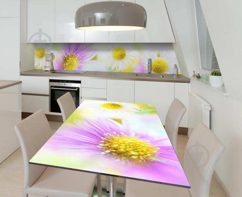 Наклейка 3Д виниловая на стол Zatarga «Солнечное счастье» 600х1200 мм для домов, квартир, столов, кофейн, кафе