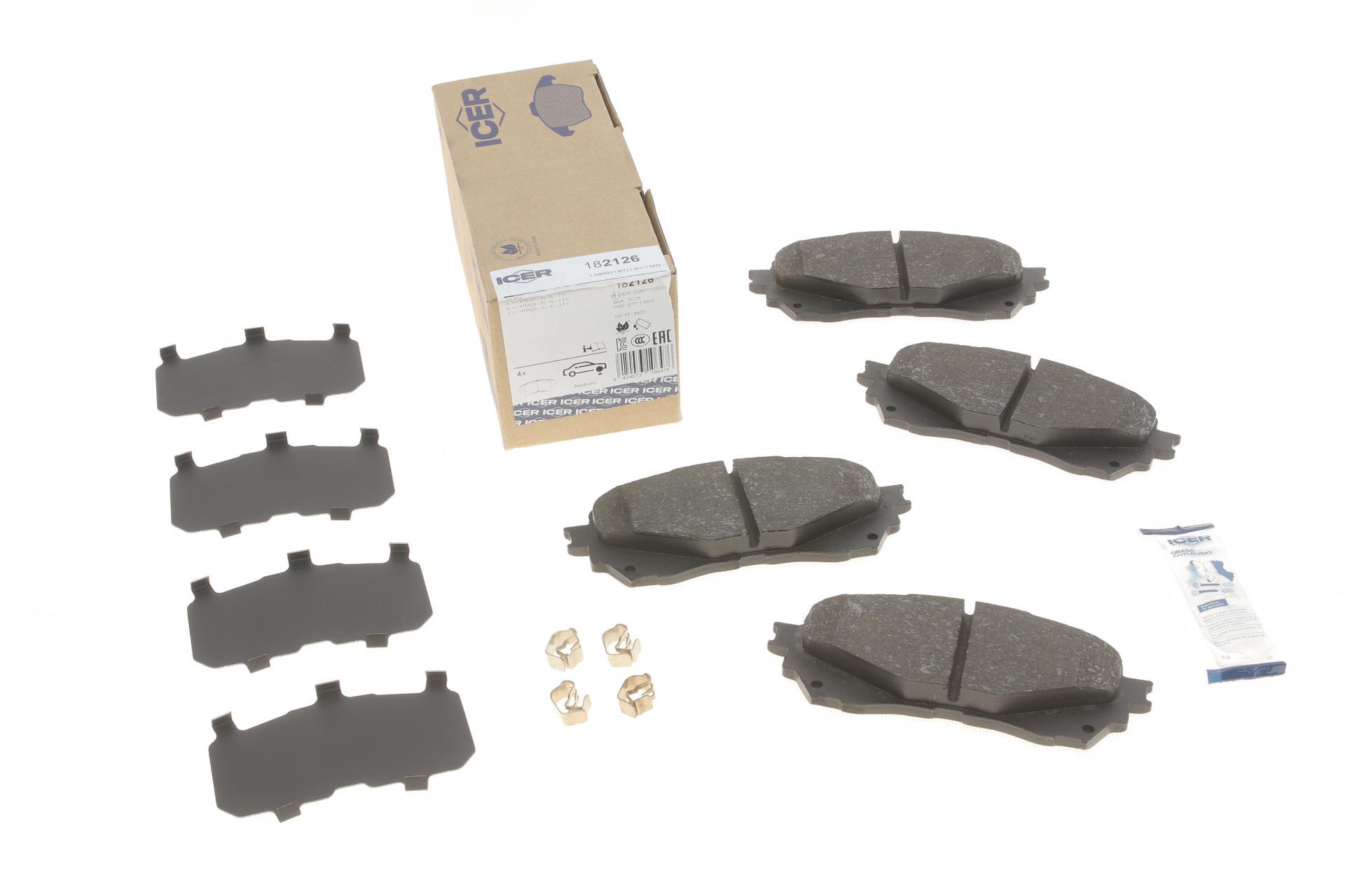 Колодки тормозные передние ICER Mazda 6 12- (182126 ICER) Колодки тормозные передние ICER Mazda 6 12- (182126 ICER)