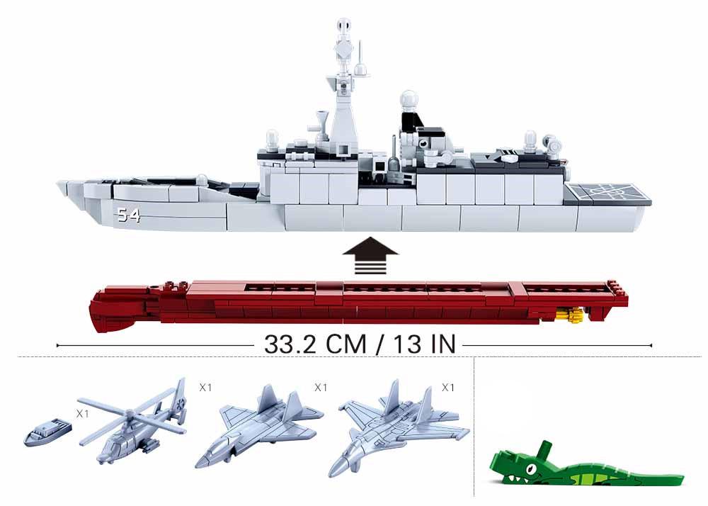 Конструктор Sluban M38-B0702 Военный корабль 417 деталей - фото 4 Конструктор Sluban M38-B0702 Военный корабль 417 деталей - фото 4