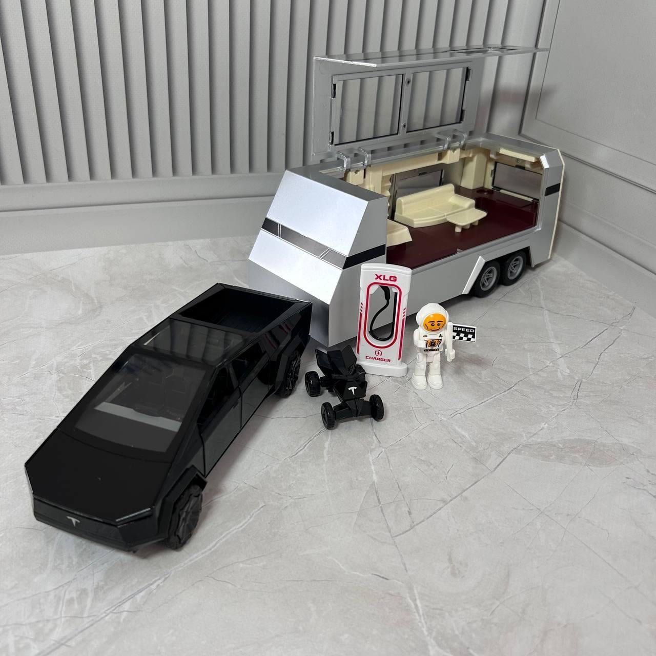 Машинка детская инерционная Tesla CyberTruck M 92313-6 домик на колесах подсветка/звук (2641158739)