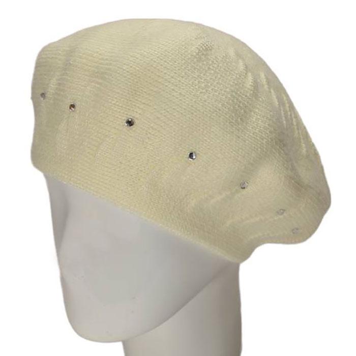 Берет женский Lirus Кира двойной шерстяной Молочный (111522)