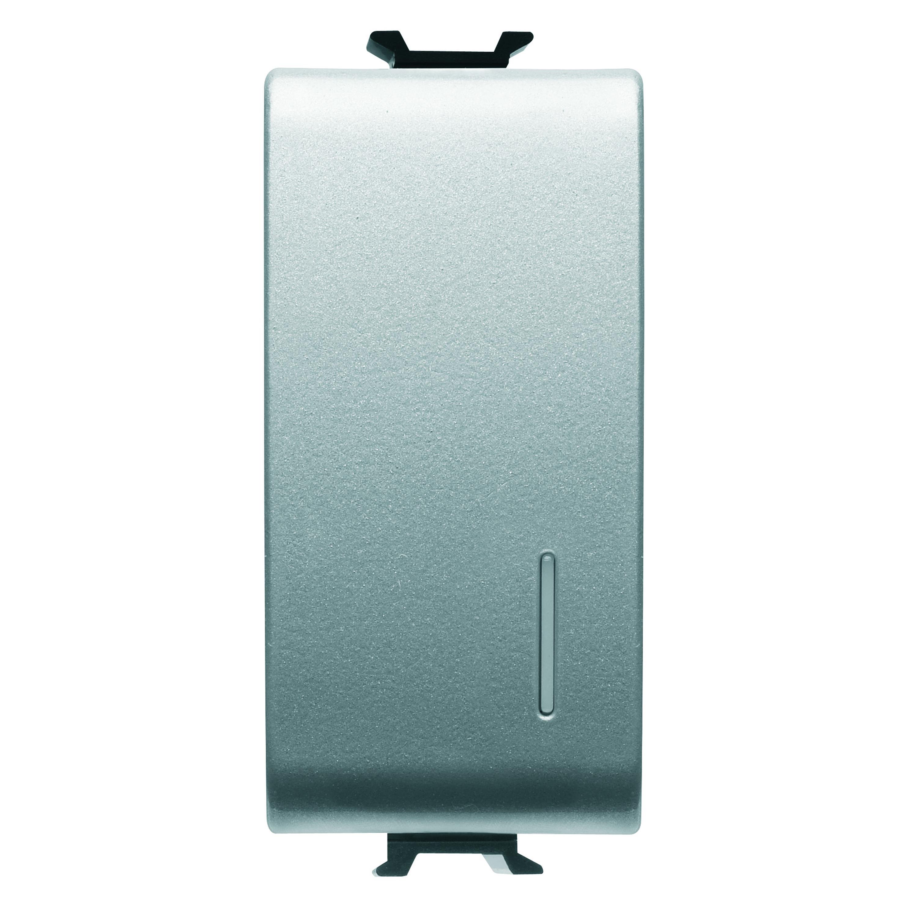 Вимикач кнопковий Gewiss Chorusmart 1 модуль з підсвічуванням технополімер Титан (GW14132)