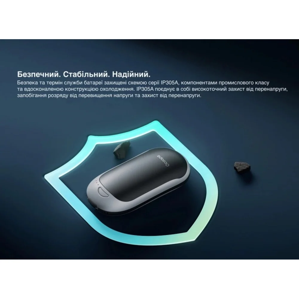 Повербанк-грелка Ocoopa Power Delivery Heater Hotpal PD 5000 mAh Розово-белый - фото 2 Повербанк-грелка Ocoopa Power Delivery Heater Hotpal PD 5000 mAh Розово-белый - фото 2