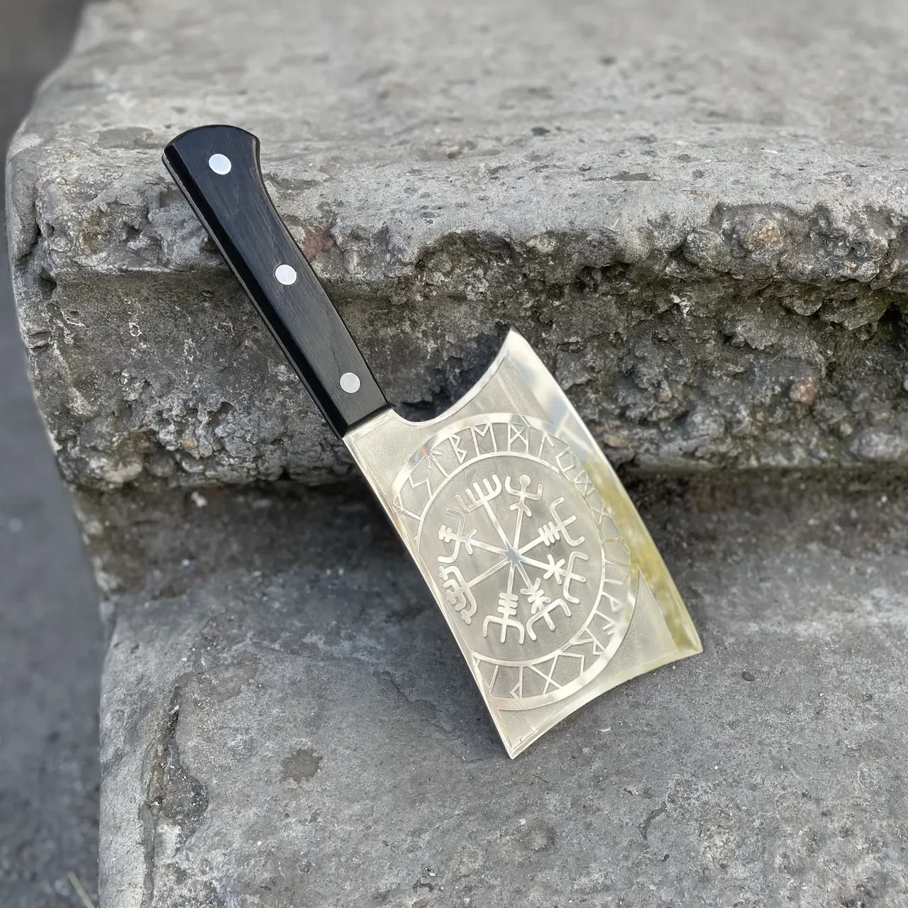 Топорик кухонный для нарезки с эксклюзивным узором ручная работа