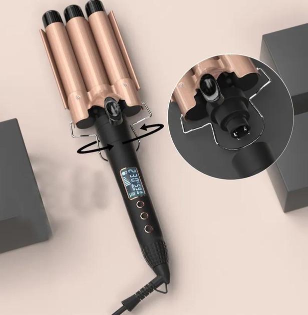 Плойка стайлер професійний з насадками 5в1 DSP ZO652 3 хвилі з LED дисплеєм для локонів гребінець для випрямлення щипці - фото 7 Плойка стайлер професійний з насадками 5в1 DSP ZO652 3 хвилі з LED дисплеєм для локонів гребінець для випрямлення щипці - фото 7