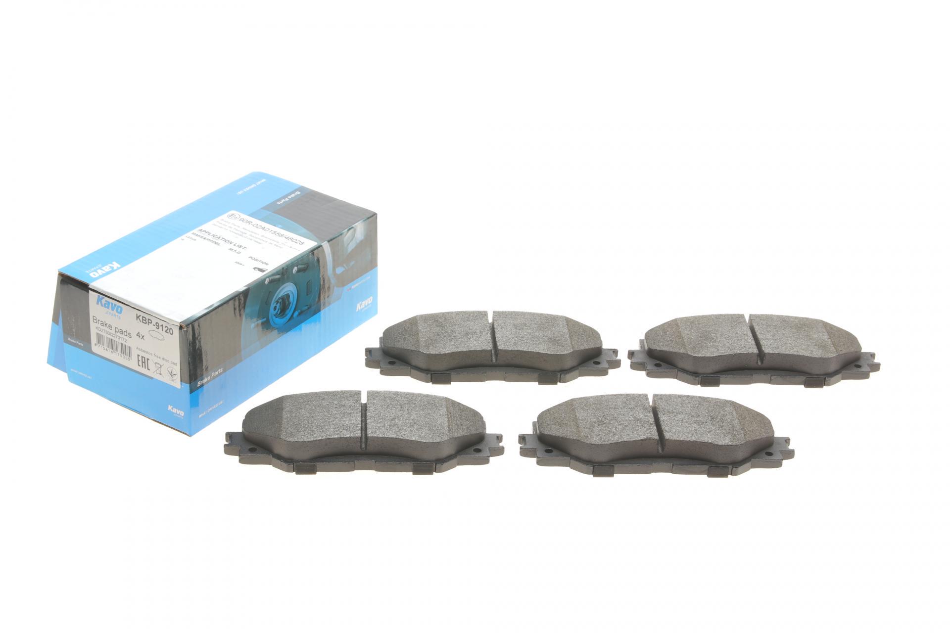 Колодки тормозные передние KAVO PARTS KBP-9120 Toyota RAV4 III 06-/Auris 07- Колодки тормозные передние KAVO PARTS KBP-9120 Toyota RAV4 III 06-/Auris 07-