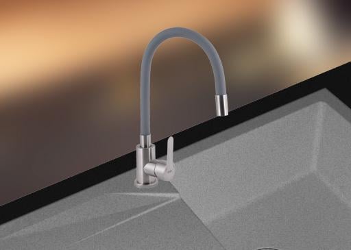 Змішувач для кухні гнучкий Continent GRO i15 Сірий (28613716) - фото 5