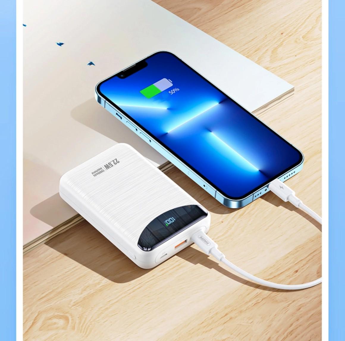 Повербанк Remax Ritry II Series RPP68 20000 mAh 22,5W PD+QC White (363945543) - фото 5 Повербанк Remax Ritry II Series RPP68 20000 mAh 22,5W PD+QC White (363945543) - фото 5