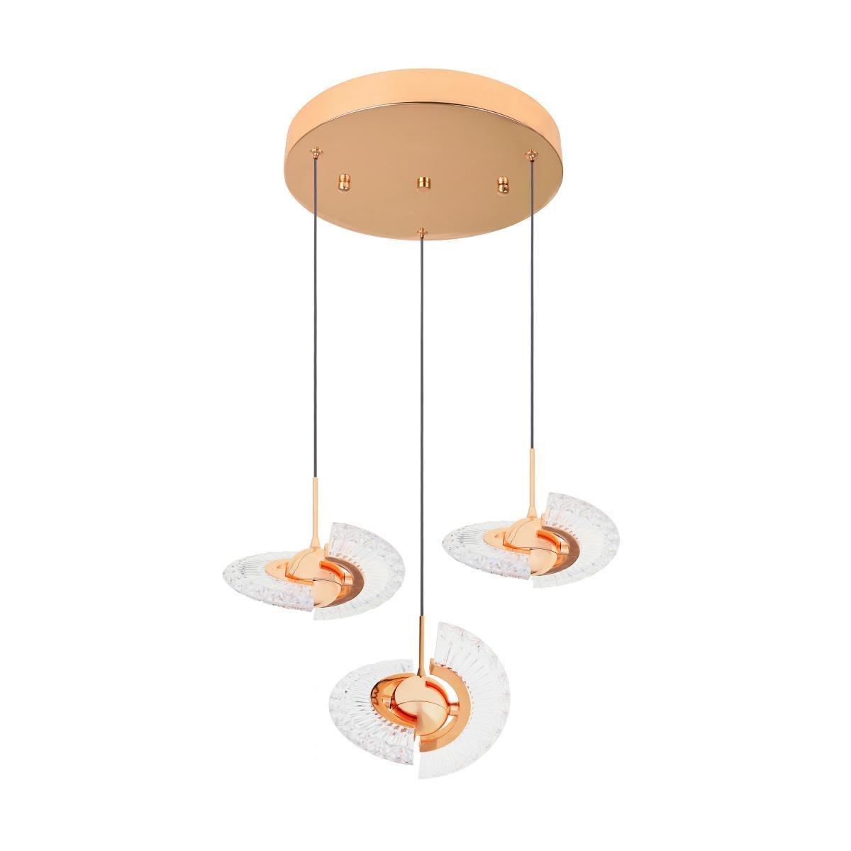 Светильник подвесной Brille BR-01 481S/3 36 W Gold