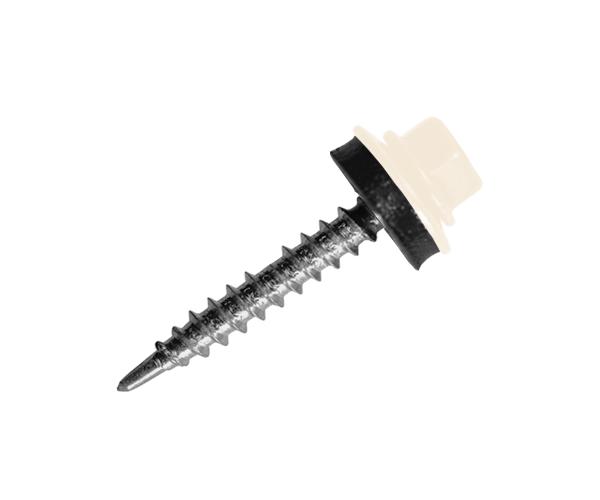 Саморіз покрівельний по дереву з шайбою EPDM MAXPRO 4,8х35 250 шт. RAL-1015 (SDS-48351015) - фото 1