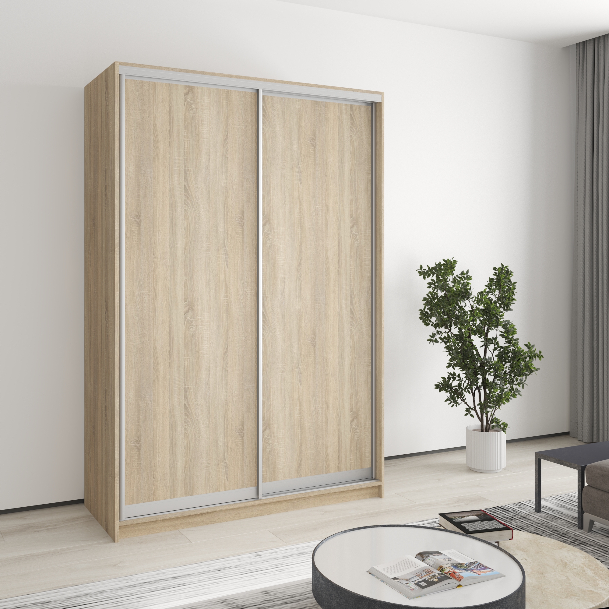 Шкаф-купе двухдверный Mebel Star Стандарт AL MBS-2319 140х60х210 см Дуб сонома (1003273) Шкаф-купе двухдверный Mebel Star Стандарт AL MBS-2319 140х60х210 см Дуб сонома (1003273)