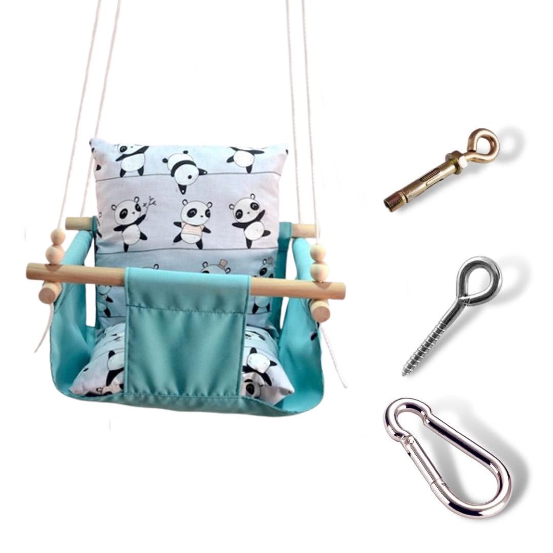 Дитяча гойдалка Infancy Пандочки М'ятний (10059740) - фото 2 Дитяча гойдалка Infancy Пандочки М'ятний (10059740) - фото 2